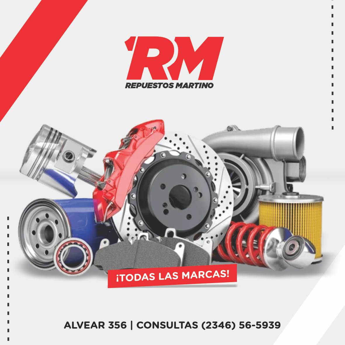 RM Repuestos — Alvear 256